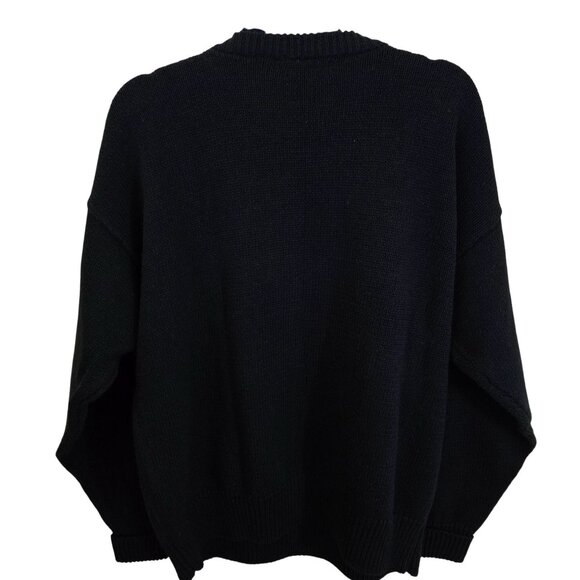 Structure Vintage Navy French Crest Knit Crewneck Sweater Embroidered Size XL - Picture 3 of 6